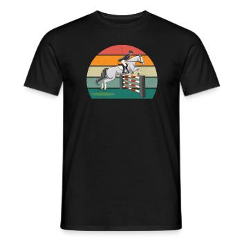 Rider Rider Horse Riding Pony Stable - Men's T-Shirt - black - Front - AI Model Male 178 light (178cm)