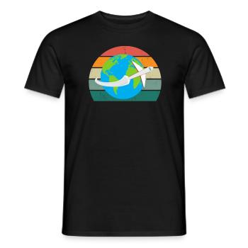 Reisen Reisender Reisender Ferien Urlauber Urlaub - Männer T-Shirt - Schwarz - Vorne - AI Model Male 178 light (178cm)