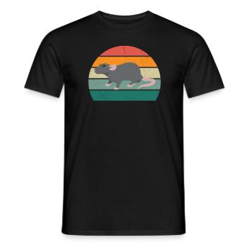 rats rat maman rat papa maison rat égout rat rat - T-shirt homme - noir - Devant - AI Model Male 178 light (178cm)