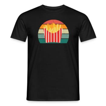 pommes Frites Kartoffel Kartoffeln Frittieren - Männer T-Shirt - Schwarz - Vorne - AI Model Male 178 light (178cm)