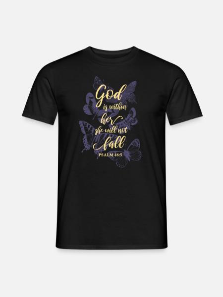 Schmetterlinge Bibelvers Christlich - Männer T-Shirt - Schwarz