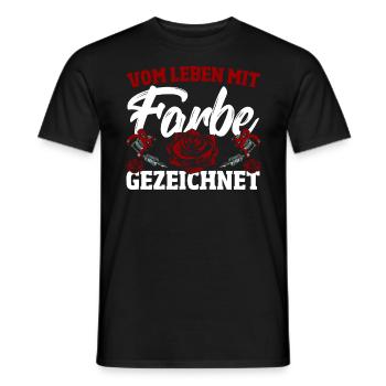 Vom Leben Mit Farbe Gezeichnet Tattoo-themed - Männer T-Shirt - Schwarz - Vorne - AI Model Male 178 light (178cm)