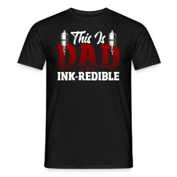 This father is ink-redible tattooists - Men's T-Shirt - black - Front - AI Model Male 178 light (178cm)