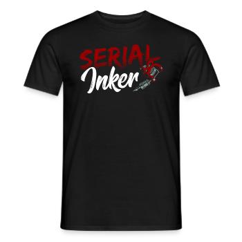 Serial Inker Tattooists Artistic Ink Pen - Men's T-Shirt - black - Front - AI Model Male 178 light (178cm)