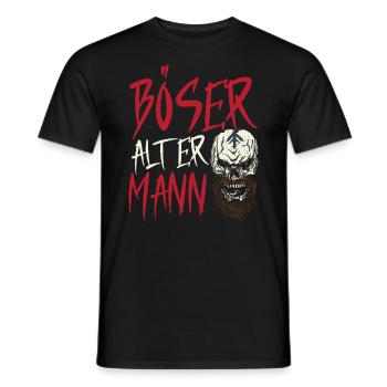 BÖSER ALTER MANN Tattoo-Thema - Männer T-Shirt - Schwarz - Vorne - AI Model Male 178 light (178cm)