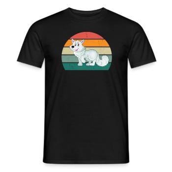 Polarfuchs weißer Fuchs weiße Füchse Polar Kalt - Männer T-Shirt - Schwarz - Vorne - AI Model Male 178 light (178cm)