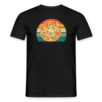 Pizzas Pizzen Salami Schinken Italien Tomate Pizza - Männer T-Shirt - Schwarz - Vorne - AI Model Male 178 light (178cm)
