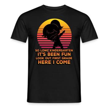 Si longtemps la maternelle que ça a été amusant de regarder d’abord - T-shirt homme - noir - Devant - AI Model Male 178 light (178cm)