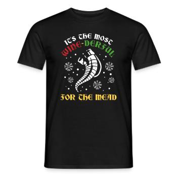 Weihnachten Honig Wein Met Hausbrauer Viking - Männer T-Shirt - Schwarz - Vorne - AI Model Male 178 light (178cm)