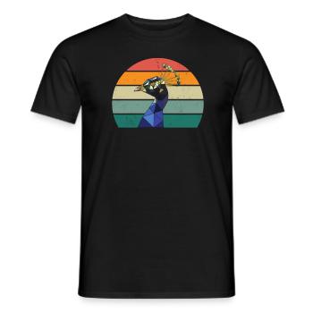 Peacock Wheel Peacock Feather Rooster Hen Wheel Peacock Peathing - Men's T-Shirt - black - Front - AI Model Male 178 light (178cm)