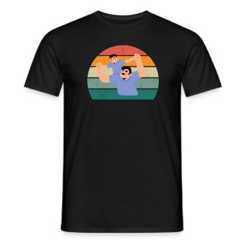 Papa Father Fathers Producer Additional Papa Bonus Father - Men's T-Shirt - black - Front - AI Model Male 178 light (178cm)