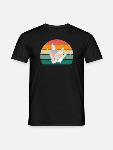 Papier Falten Papier falten Origamiformen Basteln - Männer T-Shirt - Schwarz