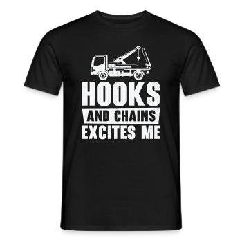 Tow Truck Driver Breakdown Lorry Hooks Chains - Men's T-Shirt - black - Front - AI Model Male 178 light (178cm)