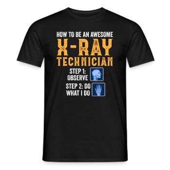 Radiologie Rad Tech Technologue Radiologue - T-shirt homme - noir - Devant - AI Model Male 178 light (178cm)