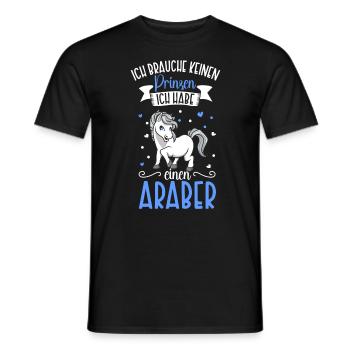 Ich brauche keinen Prinzen - Araber - Männer T-Shirt - Schwarz - Vorne - AI Model Male 178 light (178cm)
