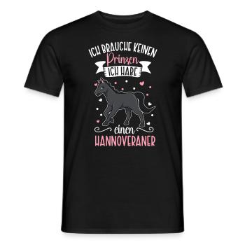 Ich brauche keinen Prinzen - Hannoveraner - Männer T-Shirt - Schwarz - Vorne - AI Model Male 178 light (178cm)