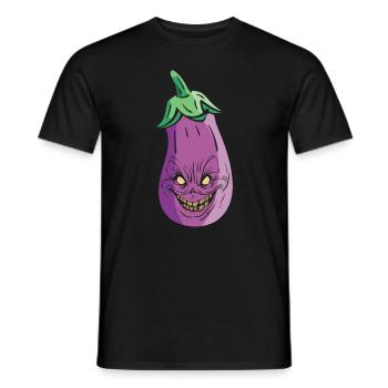 Halloween Auberginenmonster Gesundes Essen - Männer T-Shirt - Schwarz - Vorne - AI Model Male 178 light (178cm)