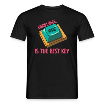 Ingénieur logiciel Clé informatique - T-shirt homme - noir - Devant - AI Model Male 178 light (178cm)