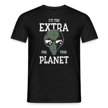 Alien Extrovert Extraterrestrial Beings Cool Alien - Men's T-Shirt - black - Front - AI Model Male 178 light (178cm)