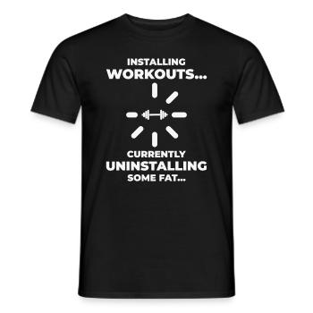 Installieren Workout Gym Lover Übung - Männer T-Shirt - Schwarz - Vorne - AI Model Male 178 light (178cm)