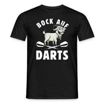 Bock auf Darts - Spruch - lustiges Wortspiel - Männer T-Shirt - Schwarz - Vorne - AI Model Male 178 light (178cm)