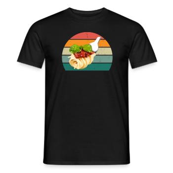 Nudel Spagehtti Farfalle Teig Getreide Nudeln - Männer T-Shirt - Schwarz - Vorne - AI Model Male 178 light (178cm)