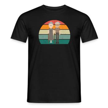 Opa Opi Großvater, Großmutter Großeltern Enkel Oma - Männer T-Shirt - Schwarz - Vorne - AI Model Male 178 light (178cm)