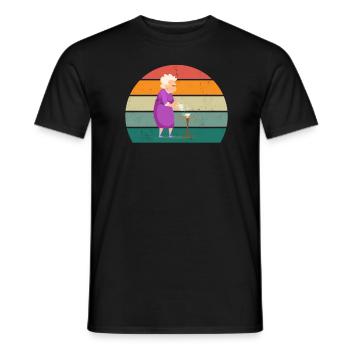 Grand-père Opi Grand-père, grand-mère Grands-parents Petits-enfants Grand-mère - T-shirt homme - noir - Devant - AI Model Male 178 light (178cm)