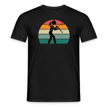 Oboe Oboist Oboist Oboe player Oboe player - Men's T-Shirt - black - Front - AI Model Male 178 light (178cm)