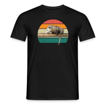 Opossum Oppssums Oposum Nager Nagetier Beutel - Männer T-Shirt - Schwarz - Vorne - AI Model Male 178 light (178cm)