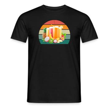 Fruit Fruits Strawberry Melon Orange Cherry Fruit - Men's T-Shirt - black - Front - AI Model Male 178 light (178cm)