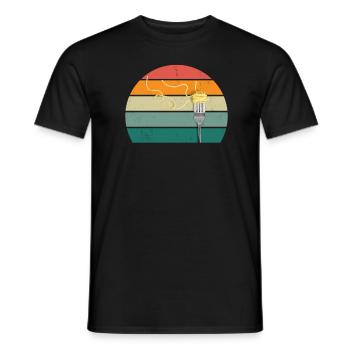 Nudel Spagehtti Farfalle Teig Getreide Nudeln - Männer T-Shirt - Schwarz - Vorne - AI Model Male 178 light (178cm)