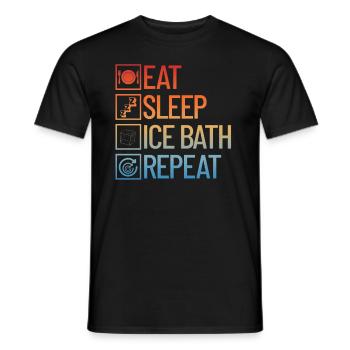 Essen Sie Schlafeis Bad wiederholt Kalttherapie Kr - Männer T-Shirt - Schwarz - Vorne - AI Model Male 178 light (178cm)