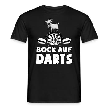 Bock auf Darts - Spruch - lustiges Wortspiel - Männer T-Shirt - Schwarz - Vorne - AI Model Male 178 light (178cm)