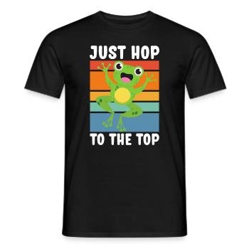 Red Eyed Tree Frog Cute Rainforest Amphibian - Men's T-Shirt - black - Front - AI Model Male 178 light (178cm)