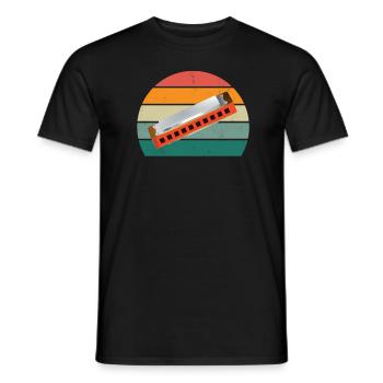 Harmonica Harmoniciste Harmonicas - T-shirt homme - noir - Devant - AI Model Male 178 light (178cm)
