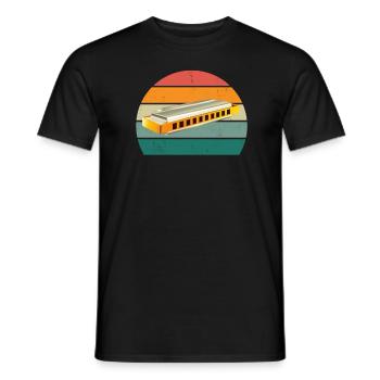 Harmonica Harmonica Joueur d’harmonica Harmonicas - T-shirt homme - noir - Devant - AI Model Male 178 light (178cm)