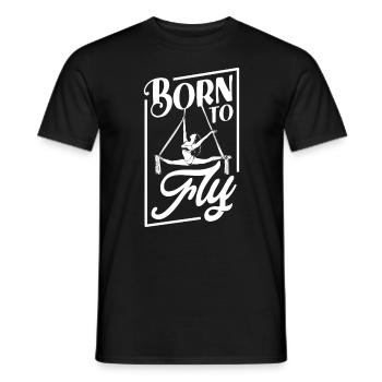 Born to Fly - Luftakrobatik - Männer T-Shirt - Schwarz - Vorne - AI Model Male 178 light (178cm)