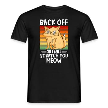 Mean Cat Pet Angry Feline Cat Pet Owner Kitten - Men's T-Shirt - black - Front - AI Model Male 178 light (178cm)