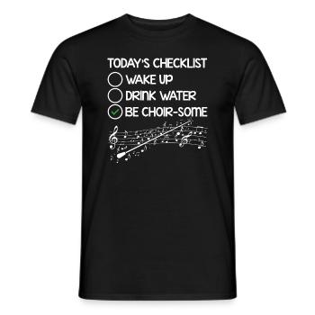 Opera Singer Vocalist Checklist Voice Coach Choir - Men's T-Shirt - black - Front - AI Model Male 178 light (178cm)