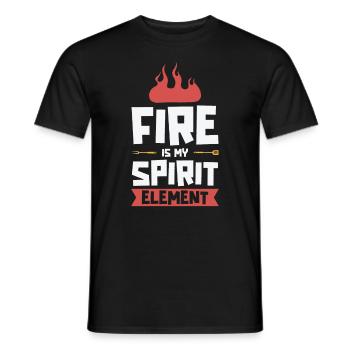 Kochen Grillen Feuergeist Element Koch und Griller - Männer T-Shirt - Schwarz - Vorne - AI Model Male 178 light (178cm)
