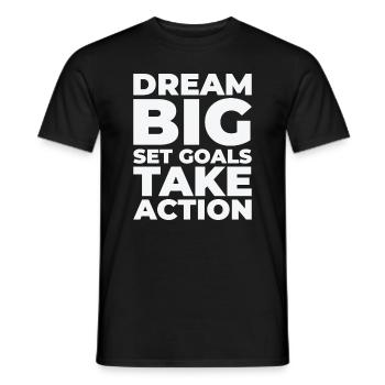 Goal Life Quotes Message positif Motivationnel - T-shirt homme - noir - Devant - AI Model Male 178 light (178cm)