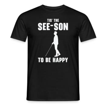 Braille-Schrift Blinde Blindheit Bewusstsein - Männer T-Shirt - Schwarz - Vorne - AI Model Male 178 light (178cm)