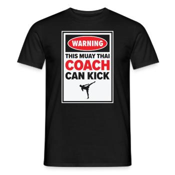 Muay Thai Coach Kickboxing Instructor Martial Arts - Men's T-Shirt - black - Front - AI Model Male 178 light (178cm)