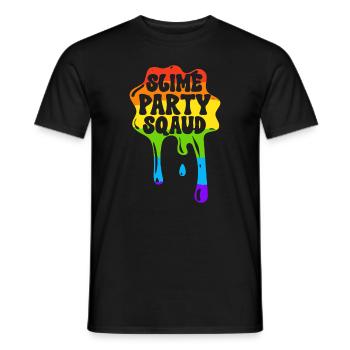Schleim Regenbogen Magischer Tropfen Splash - Männer T-Shirt - Schwarz - Vorne - AI Model Male 178 light (178cm)