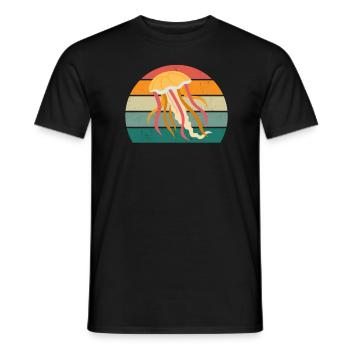 Sea Ocean Water Fish Fish Crab Crayfish Jellyfish - Men's T-Shirt - black - Front - AI Model Male 178 light (178cm)