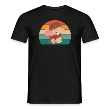 Mammoth Ice Age Elephants Fur Snow Ice Stone Age - Men's T-Shirt - black - Front - AI Model Male 178 light (178cm)