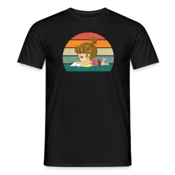 Peintre Peintre Dessin Dessinatrice Dessinatrice Couleur - T-shirt homme - noir - Devant - AI Model Male 178 light (178cm)