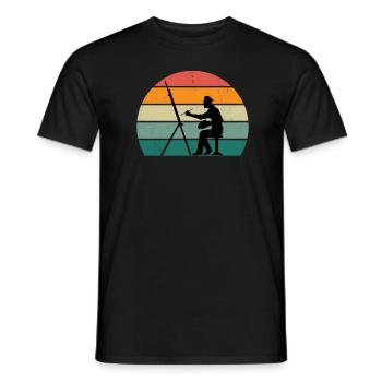 Peintre Peintre Dessin Dessinatrice Dessinatrice Couleur - T-shirt homme - noir - Devant - AI Model Male 178 light (178cm)