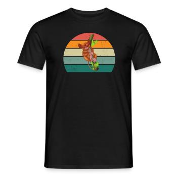 Lorisaffe Affen Äffchen Klettern Kletterwald Loris - Männer T-Shirt - Schwarz - Vorne - AI Model Male 178 light (178cm)